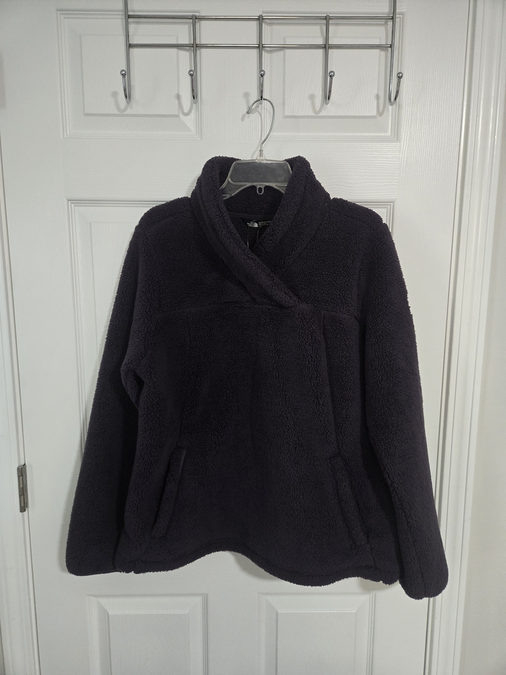 North Face Women Campshire Fleece Pullover Deep Purple Large New With Tags